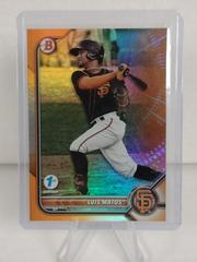 Luis Matos [Orange Foil] #BPPF-55 Baseball Cards 2022 Bowman 1st Edition Prices