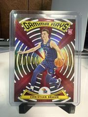 Christian Braun [Red] #ZG-CBR Basketball Cards 2022 Panini Chronicles Draft Picks Gamma Rays Prices