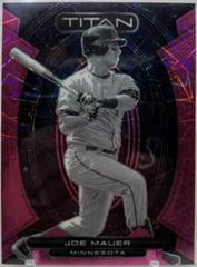 Joe Mauer [Pink Velocity] #15 Baseball Cards 2023 Panini Chronicles Titan Prices