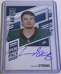 Carson Strong [Blue Ink] #PP-CS Football Cards 2022 Panini Donruss Elite Pen Pals Autographs Prices