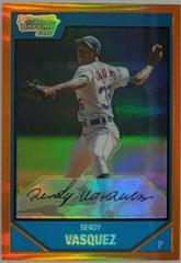 Sendy Vasquez [Orange Refractor] #BC105 Baseball Cards 2007 Bowman Chrome Prospects Prices