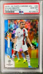 Kylian Mbappe [Blue Refractor] Soccer Cards 2019 Topps Chrome UEFA Champions League Prices