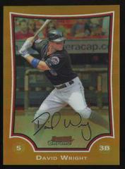 David Wright [Orange Refractor] Baseball Cards 2009 Bowman Chrome Prices