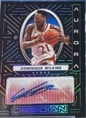 Dominique Wilkins [Red] Basketball Cards 2021 Panini Obsidian Aurora Autographs Prices