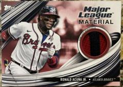 Ronald Acuna Jr. [Red] #MLM-RAJ Baseball Cards 2023 Topps Update Major League Material Prices