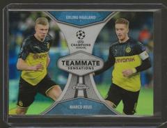 Erling Haaland, Marco Reus [Orange Refractor] Soccer Cards 2019 Topps Chrome UEFA Champions League Teammate Sensations Prices