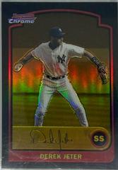 Derek Jeter [Gold Refractor] #2 Baseball Cards 2002 Bowman Chrome Gold Prices