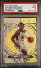 Bennedict Mathurin [Yellow Flood] #29 Basketball Cards 2022 Panini Obsidian Equinox Prices