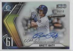 Brett Baty [Autograph] #BTP-61 Baseball Cards 2022 Bowman Scouts' Top 100 Prices