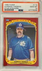 Gorman Thomas #119 Baseball Cards 1986 Fleer Star Stickers Prices