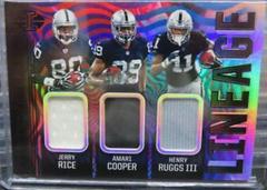 Jerry Rice, Amari Cooper, Henry Ruggs III [Black] #L2 Football Cards 2020 Panini Illusions Lineage Prices