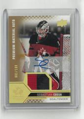 Sebastian Cossa [Autograph Patch] Hockey Cards 2022 Upper Deck Team Canada Juniors Prices