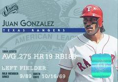 Juan Gonzalez Baseball Cards 1995 Studio Prices