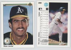 Stan Javier #209 Baseball Cards 1990 Upper Deck Prices