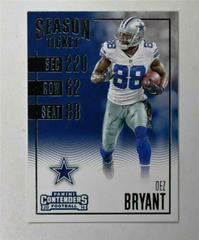 Dez Bryant #3 Football Cards 2016 Panini Contenders Prices