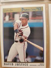 David Justice #117 Baseball Cards 1992 O Pee Chee Premier Prices