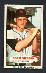 Norm Siebern [Hand Cut] #4 Baseball Cards 1963 Bazooka Prices