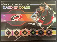 Sebastian Aho #BC-SA Hockey Cards 2022 Upper Deck Black Diamond Band of Color Prices