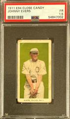 Johnny Evers Baseball Cards 1911 E94 Close Candy Prices