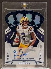 Justin Jefferson [Signature Blue] Football Cards 2020 Panini Chronicles Draft Picks Crown Royale Prices