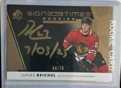 Lukas Reichel [Black] Hockey Cards 2022 SP Authentic Sign of the Times Rookies Prices
