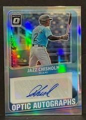 Jazz Chisholm [Holo] Baseball Cards 2021 Panini Donruss Optic Autographs Prices