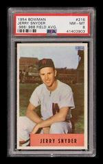 Jerry Snyder [.968/ .968 Field Avg.] #216 Baseball Cards 1954 Bowman Prices