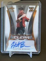 Hunter Brown [Red] #CA-HB1 Baseball Cards 2020 Leaf Trinity Clear Autographs Prices