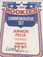 Junior Felix #8 Baseball Cards 1990 Topps Glossy Rookies Prices