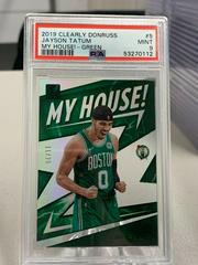 Jayson Tatum [Green] #5 Basketball Cards 2019 Panini Clearly Donruss My House Prices