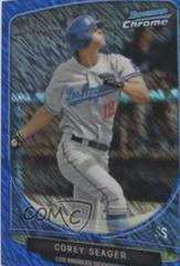 Corey Seager [Blue Wave] Baseball Cards 2013 Bowman Chrome Cream of the Crop Mini Refractor Prices