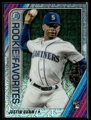 Justin Dunn [Purple Refractor Mega Box Mojo] Baseball Cards 2020 Bowman Chrome Rookie of the Year Favorites Prices
