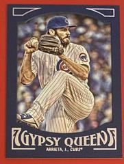 Jake Arrieta [Pitching Framed Blue] #30 Baseball Cards 2016 Topps Gypsy Queen Prices