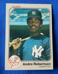 Andre Robertson #396 Baseball Cards 1983 Fleer Prices