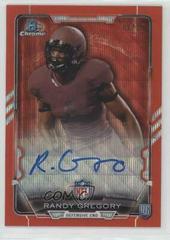 Randy Gregory [Red Wave] #RCRA-RG Football Cards 2015 Bowman Chrome Rookie Refractor Autographs Prices