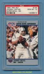 Johnny Unitas Football Cards 1990 Pro Set Super Bowl 160 Prices