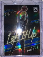 Kevin Durant [Blue] #4 Basketball Cards 2021 Panini Donruss Optic Light It Up Prices
