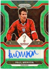Paul Merson [Green Wave] #S-PME Soccer Cards 2022 Panini Prizm World Cup Signatures Prices