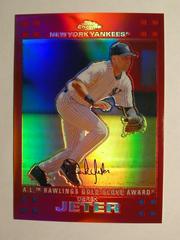 Derek Jeter [Red Refractor] #260 Baseball Cards 2007 Topps Chrome Prices