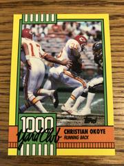 Christian Okoye Football Cards 1990 Topps 1000 Yard Club Prices