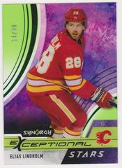 Elias Lindholm [Green] Hockey Cards 2021 Upper Deck Synergy Exceptional Stars Prices