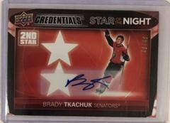 Brady Tkachuk [Autograph] #2S-6 Hockey Cards 2021 Upper Deck Credentials 2nd Star of the Night Prices