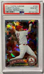 Albert Pujols [Atomic Refractor] #150 Baseball Cards 2011 Topps Chrome Prices
