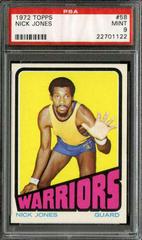 Nick Jones #58 Basketball Cards 1972 Topps Prices