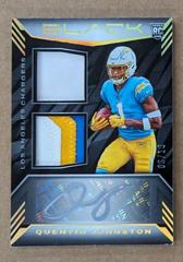 Quentin Johnston [Gold] #RSM-20 Football Cards 2023 Panini Black Rookie Signature Materials Prices