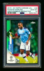 Raheem Sterling [Green Bubbles Refractor] Soccer Cards 2019 Topps Chrome UEFA Champions League Prices