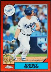 Corey Seager [Red Refractor] #87T-7 Baseball Cards 2017 Topps Chrome 1987 Prices