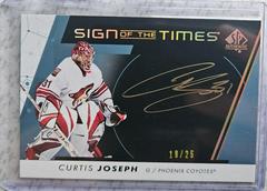 Curtis Joseph [Black] #SOTT-CJ Hockey Cards 2022 SP Authentic Sign of the Times Prices