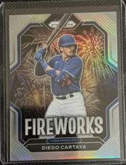 Diego Cartaya [Silver] #F8 Baseball Cards 2023 Panini Prizm Fireworks Prices