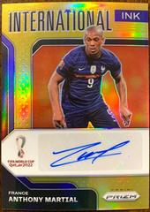 Anthony Martial [Gold] #S-AM Soccer Cards 2022 Panini Prizm World Cup Signatures Prices